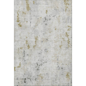 HomeRoots 9' X 12' Stylish Beige and Gray Abstract Area Rug - Washable, UV Protected, Perfect for High-Traffic Areas 700228