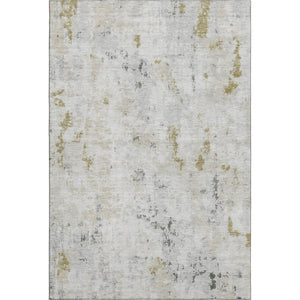 HomeRoots 10' X 14' Versatile Linen Beige & Gray Abstract Area Rug – Washable, UV-Protected, Durable Design 700229