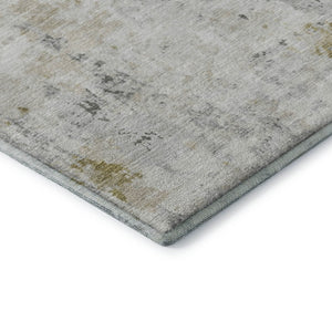 HomeRoots 10' X 14' Versatile Linen Beige & Gray Abstract Area Rug – Washable, UV-Protected, Durable Design 700229