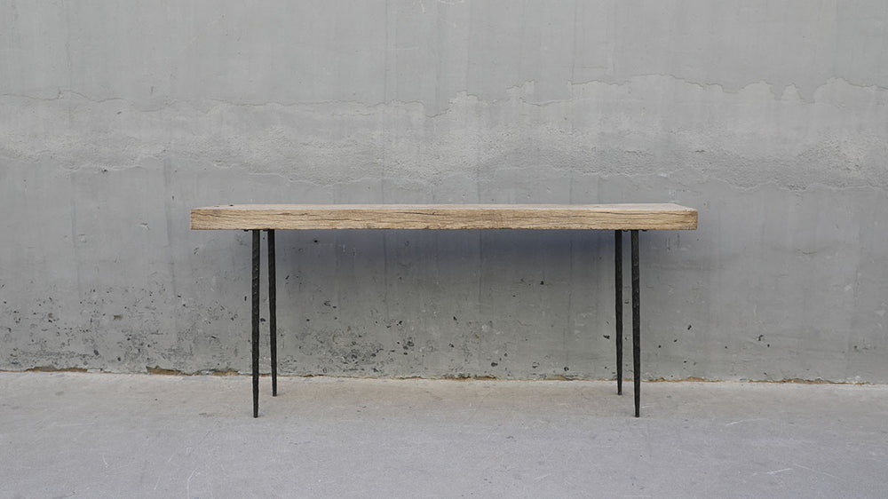 Lilys Vintage Console Table With Metal Legs 6-7Ft Long (Size & Finish Vary) 7002-3