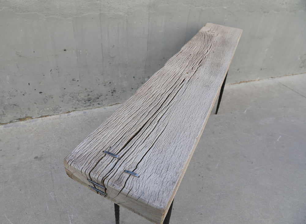 Lilys Vintage Console Table With Metal Legs 6-7Ft Long (Size & Finish Vary) 7002-3