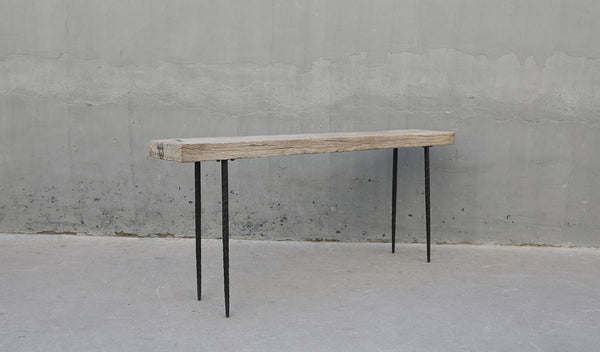 Lilys Vintage Console Table With Metal Legs 6-7Ft Long (Size & Finish Vary) 7002-3
