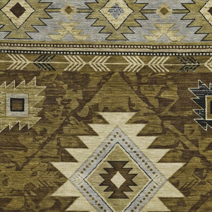HomeRoots 8' X 10' Stylish Geometric Washable Area Rug with UV Protection - Durable, Stain-Resistant Design! 700239