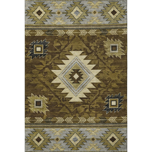 HomeRoots 8' X 10' Stylish Geometric Washable Area Rug with UV Protection - Durable, Stain-Resistant Design! 700239