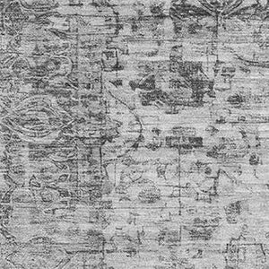 HomeRoots 8' X 10' Gray And Silver Oriental Area Rug – Stylish, Durable, UV-Protected & Washable for Everyday Use! 700281