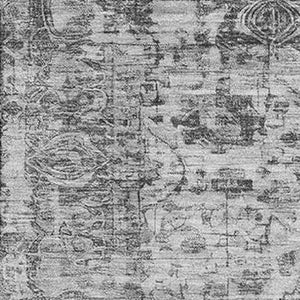 HomeRoots 10' Gray and Silver Oriental Washable Area Rug - UV Protected, Durable, and Stylish for Any Room 700283