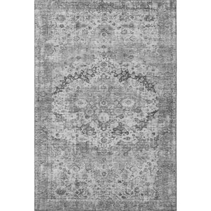HomeRoots 10' Gray and Silver Oriental Washable Area Rug - UV Protected, Durable, and Stylish for Any Room 700283