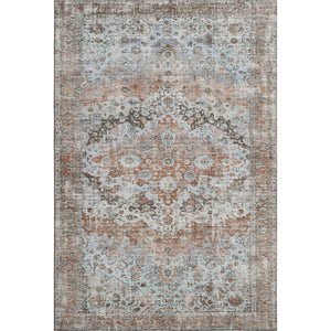 HomeRoots 9' X 12' Elegant Rust and Beige Oriental Area Rug - Washable, Stain Resistant, UV Protected Design 700288