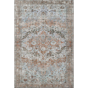 HomeRoots 9' X 12' Elegant Rust and Beige Oriental Area Rug - Washable, Stain Resistant, UV Protected Design 700288