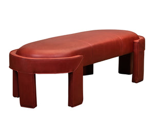 Olivia + Quinn Gramercy Bench Ottoman 7002_AGL2901 Angelina Salsa