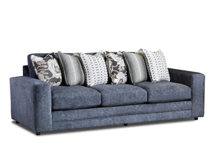 Fusion Argo Ash Sofa: Luxe Living Collection With Plush Comfort, Chic Design & Reversible Cushions, Grey Charcoal Sw ,100% Polyester 7003-00 Argo Ash Sofa