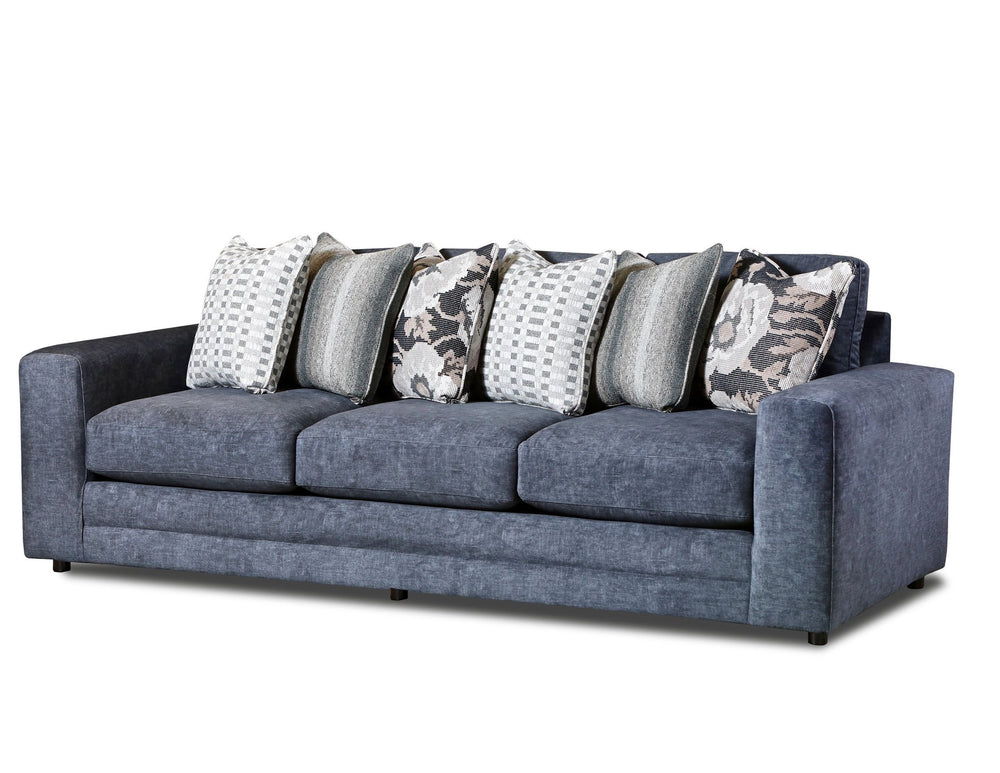 Fusion Argo Ash Sofa: Luxe Living Collection With Plush Comfort, Chic Design & Reversible Cushions, Grey Charcoal Sw ,100% Polyester 7003-00 Argo Ash Sofa