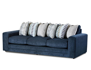 Fusion Elise Ink Sofa: Luxe Living Collection With Comfortable Foam Cushions And Stylish Contrasting Pillows Grey Sw ,100% Polyester 7003-00 Elise Ink Sofa