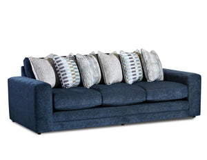 Fusion Elise Ink Sofa: Luxe Living Collection With Comfortable Foam Cushions And Stylish Contrasting Pillows Grey Sw ,100% Polyester 7003-00 Elise Ink Sofa