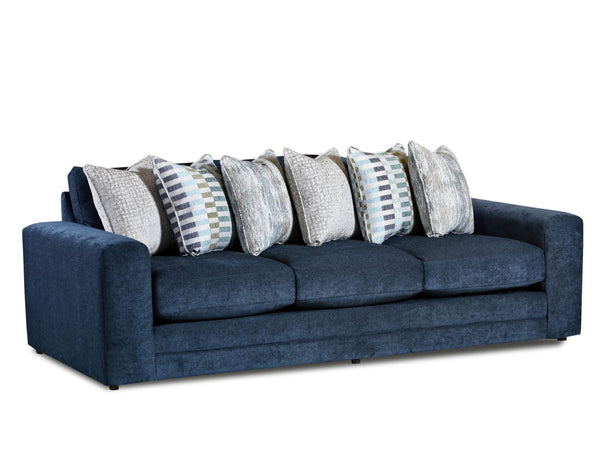 Fusion Elise Ink Sofa: Luxe Living Collection With Comfortable Foam Cushions And Stylish Contrasting Pillows Grey Sw ,100% Polyester 7003-00 Elise Ink Sofa
