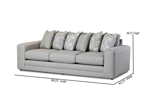 Fusion Missionary Raffia Sofa - Luxe Living Collection With Plush Comfort, Stylish Design, And Durability Multi Ws ,100% Polypropylene 7003-00 Missionary Raffia Sofa