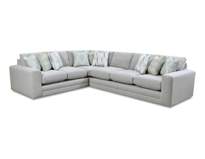 Fusion Charlotte Cremini Sectional Sofa With Reversible Cushions And Luxe Living Collection Comfort Green,Grey Sw ,100% Polyester 7003-21l 15kp 31r Charlotte Cremini Sectional