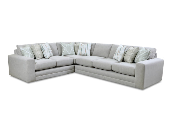 Fusion Charlotte Cremini Sectional Sofa With Reversible Cushions And Luxe Living Collection Comfort Green,Grey Sw ,100% Polyester 7003-21l 15kp 31r Charlotte Cremini Sectional