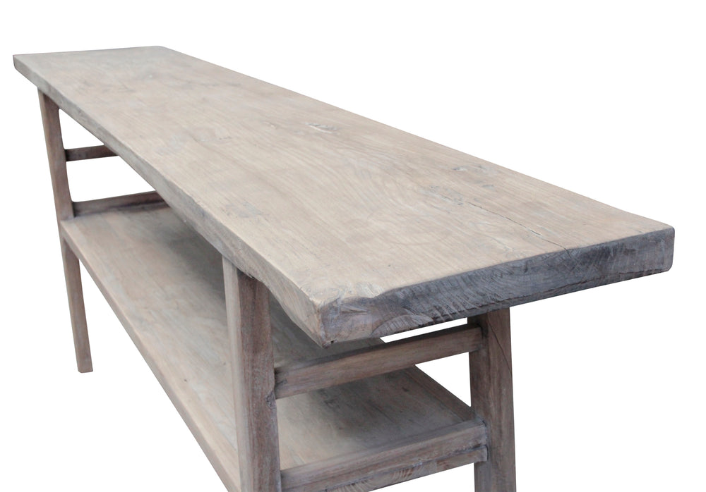Lilys Vintage Console With Shelf Medium About 5-6’ Long Weathered Natural(Size & Color Vary) 7003-M