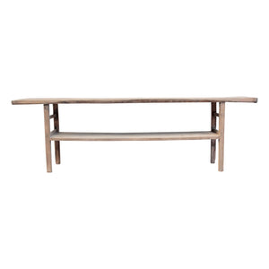Lilys Vintage Console With Shelf Large About 6-7Ft Long Weathered Natural(Size & Color Vary) 7003-L
