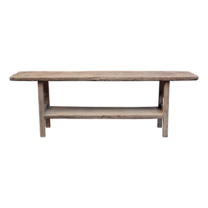 Lilys Vintage Console With Shelf Xl About 8-10’ Long Weathered Natural Wood Finish(Size & Color Vary) 7003-XL
