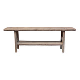 Lilys Vintage Console With Shelf Xl About 8-10’ Long Weathered Natural Wood Finish(Size & Color Vary) 7003-XL