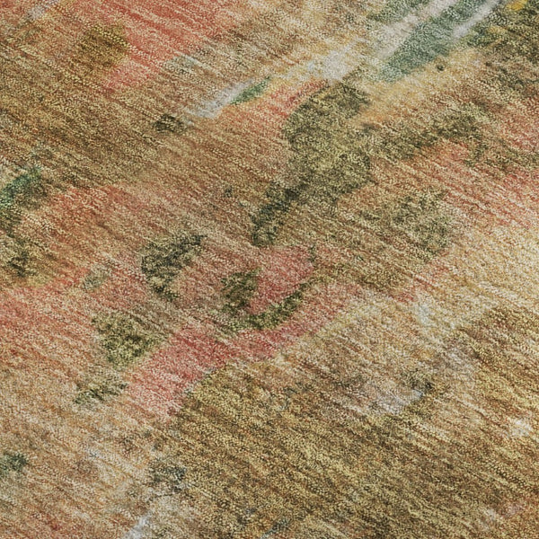 HomeRoots 9' X 12' Fern Green Abstract Rug - Washable, UV Protected, Stain Resistant for Modern Homes & Spaces 700306