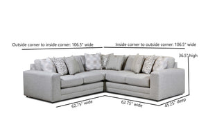 Fusion Missionary Raffia Sectional Sofa With Luxe Comfort, Reversible Cushions & Stylish Contrasting Pillows Multi Ws ,100% Polypropylene 7003 21l, 15, 21r Missionary Raffia  Sectional