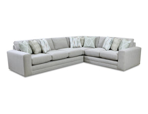 Fusion Charlotte Cremini Sectional Sofa With Reversible Cushions And Luxe Living Collection Comfort Green,Grey Sw ,100% Polyester 7003-31l 15kp 21r Charlotte Cremini Sectional