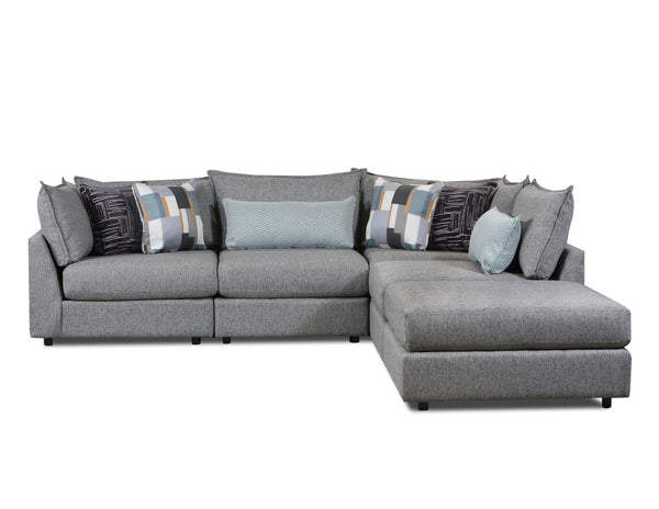Fusion Silversmith Quartz Modular Sectional Sofa - Luxe Living With Plush Comfort & Versatile Configurations Grey Ws ,100% Polypropylene 7004-03 19kp 15 19kp 15 Silversmith Quartz Sectional