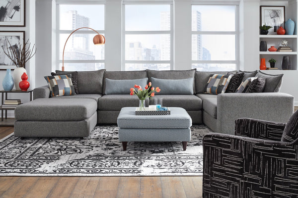 Fusion Silversmith Quartz Modular Sectional Sofa - Luxe Living With Plush Comfort & Versatile Configurations Grey Ws ,100% Polypropylene 7004-11l 15 19kp 19kp 11r 03 Silversmith Quartz Sectional