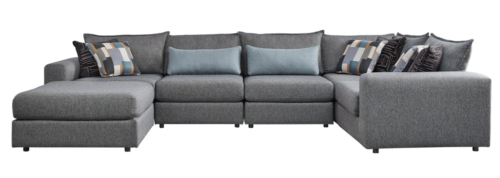 Fusion Silversmith Quartz Modular Sectional Sofa - Luxe Living With Plush Comfort & Versatile Configurations Grey Ws ,100% Polypropylene 7004-11l 15 19kp 19kp 11r 03 Silversmith Quartz Sectional
