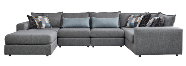 Fusion Silversmith Quartz Modular Sectional Sofa - Luxe Living With Plush Comfort & Versatile Configurations Grey Ws ,100% Polypropylene 7004-11l 15 19kp 19kp 11r 03 Silversmith Quartz Sectional