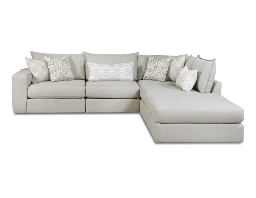 Fusion Missionary Raffia Sectional Sofa With Luxe Comfort, Reversible Cushions & Stylish Contrasting Pillows Off White Ws ,100% Polypropylene 7004-11l 19kp 15 19kp 03 Missionary Raffia Sectional