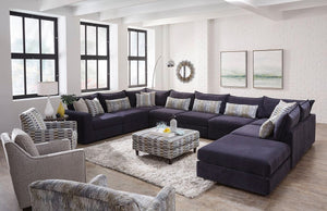 Fusion Elise Ink Sectional: Luxurious Grey Two-piece Design With Stylish Patterns And Ultimate Comfort Grey Sw ,100% Polyester 7004-11l 19 15 19 19 19 15 19 03 Elise Ink Cockpit Sectional