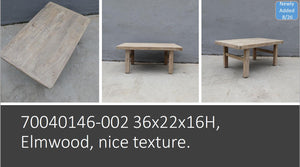 Lilys Vintage Mini Coffee Table Approx 3’ Long 12-24" Wide Weathered Natural(Size & Color Vary).. 7004-XS
