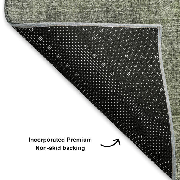 HomeRoots 9' X 12' Stylish Fern Green & Gray Abstract Area Rug - UV Protected, Stain Resistant, Easy Care! 700438