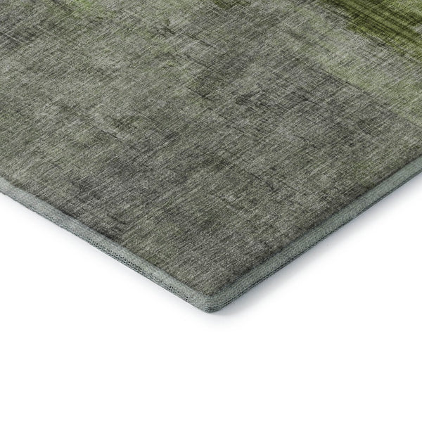 HomeRoots 9' X 12' Stylish Fern Green & Gray Abstract Area Rug - UV Protected, Stain Resistant, Easy Care! 700438