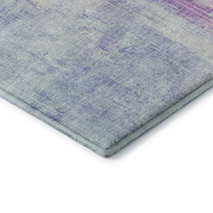 HomeRoots 9' X 12' Sky Blue & Ivory Abstract Washable Area Rug - Durable, UV-Protected, Family-Friendly Design 700450