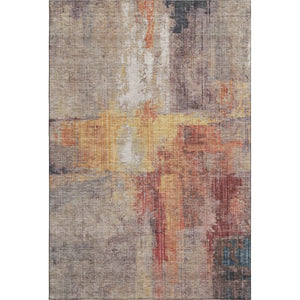 HomeRoots 8' X 10' Contemporary Abstract Taupe Gold Copper Area Rug - Washable, UV Protected & Stylish! 700461