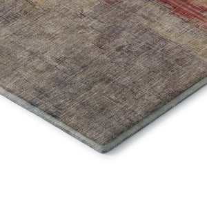 HomeRoots 8' X 10' Contemporary Abstract Taupe Gold Copper Area Rug - Washable, UV Protected & Stylish! 700461