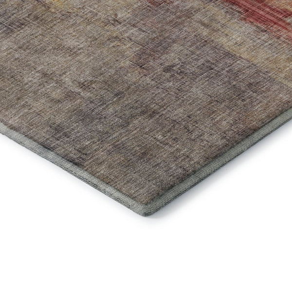 HomeRoots 8' X 10' Contemporary Abstract Taupe Gold Copper Area Rug - Washable, UV Protected & Stylish! 700461