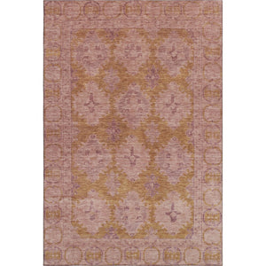 HomeRoots 5' X 8' Blush and Orange Oriental Area Rug - Stylish, Washable, UV-Protected for Family-Friendly Spaces 700477