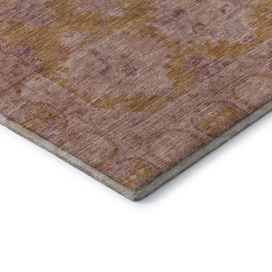 HomeRoots 5' X 8' Blush and Orange Oriental Area Rug - Stylish, Washable, UV-Protected for Family-Friendly Spaces 700477