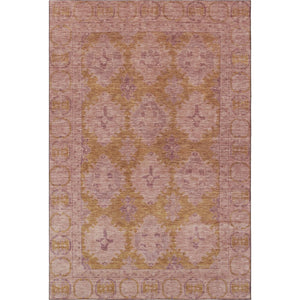HomeRoots 5' X 8' Blush and Orange Oriental Area Rug - Stylish, Washable, UV-Protected for Family-Friendly Spaces 700477
