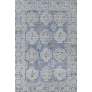 HomeRoots 9' X 12' Blue and Brown Oriental Area Rug - Washable, UV Protected, Durable for High-Traffic Spaces 700486