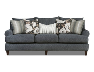 Fusion Argo Ash Sofa: Luxe Living Collection With Plush Comfort, Chic Design & Reversible Cushions, Grey Charcoal Sw ,100% Polyester 7005-00kp Argo Ash Sofa