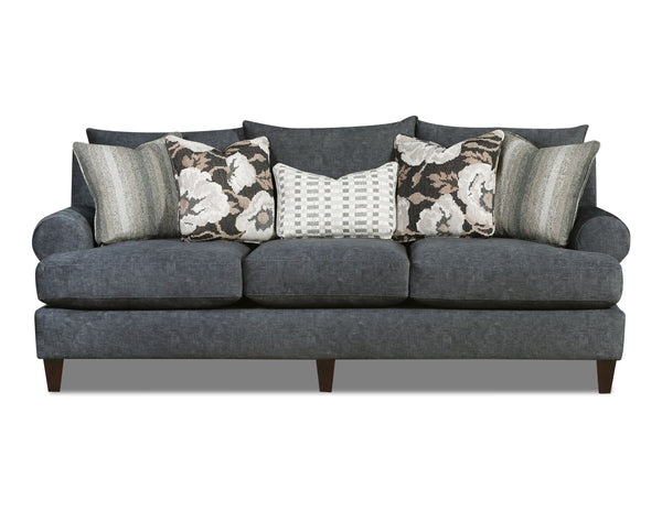 Fusion Argo Ash Sofa: Luxe Living Collection With Plush Comfort, Chic Design & Reversible Cushions, Grey Charcoal Sw ,100% Polyester 7005-00kp Argo Ash Sofa