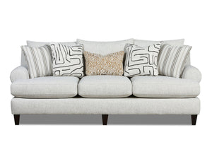 Fusion Durango Pewter Sofa - Luxe Living Collection With Reversible Cushions And Stylish Contrasting Pillows Off White Ws ,100% Polypropylene 7005-00kp Durango Pewter Sofa