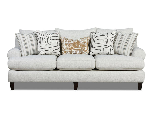 Fusion Durango Pewter Sofa - Luxe Living Collection With Reversible Cushions And Stylish Contrasting Pillows Off White Ws ,100% Polypropylene 7005-00kp Durango Pewter Sofa